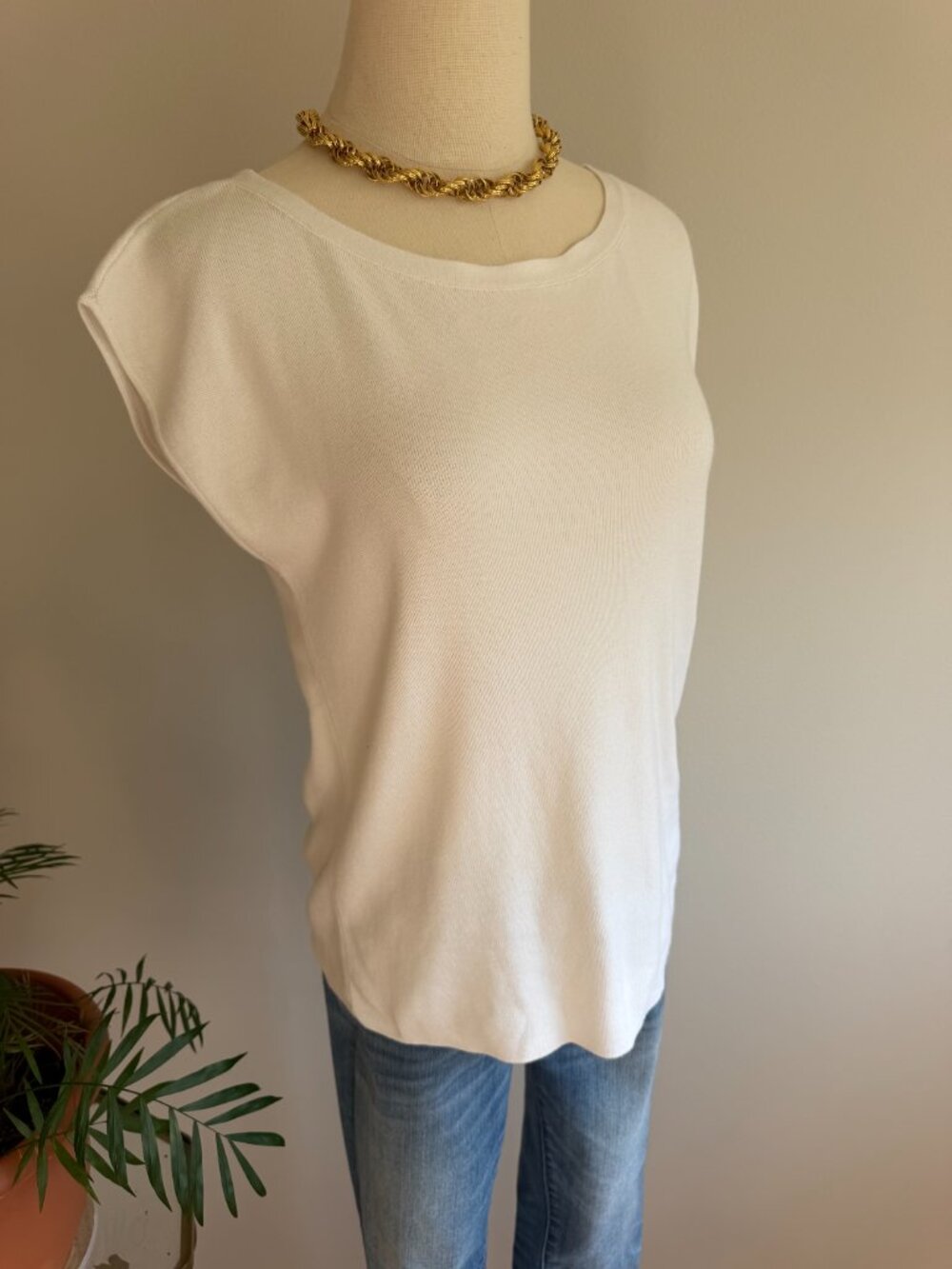 Talbots Cap Sleeve Knit Top Size Medium